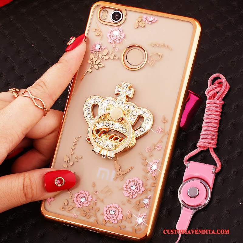 Custodia Mi Max 2 Creativo Oro Ring, Cover Mi Max 2 Strass Supporto Piccola