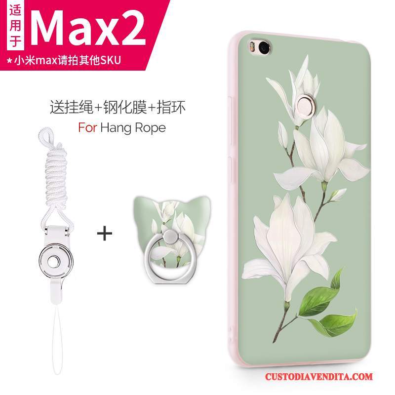 Custodia Mi Max 2 Creativo Piccola Blu Chiaro, Cover Mi Max 2 Silicone Telefono Macchiati