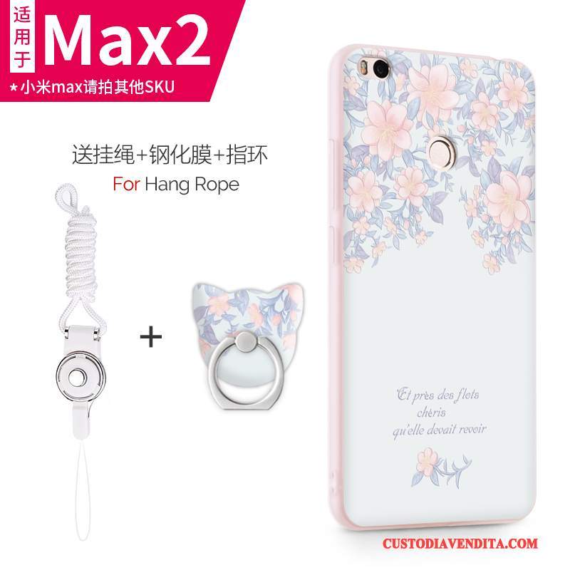 Custodia Mi Max 2 Creativo Piccola Blu Chiaro, Cover Mi Max 2 Silicone Telefono Macchiati