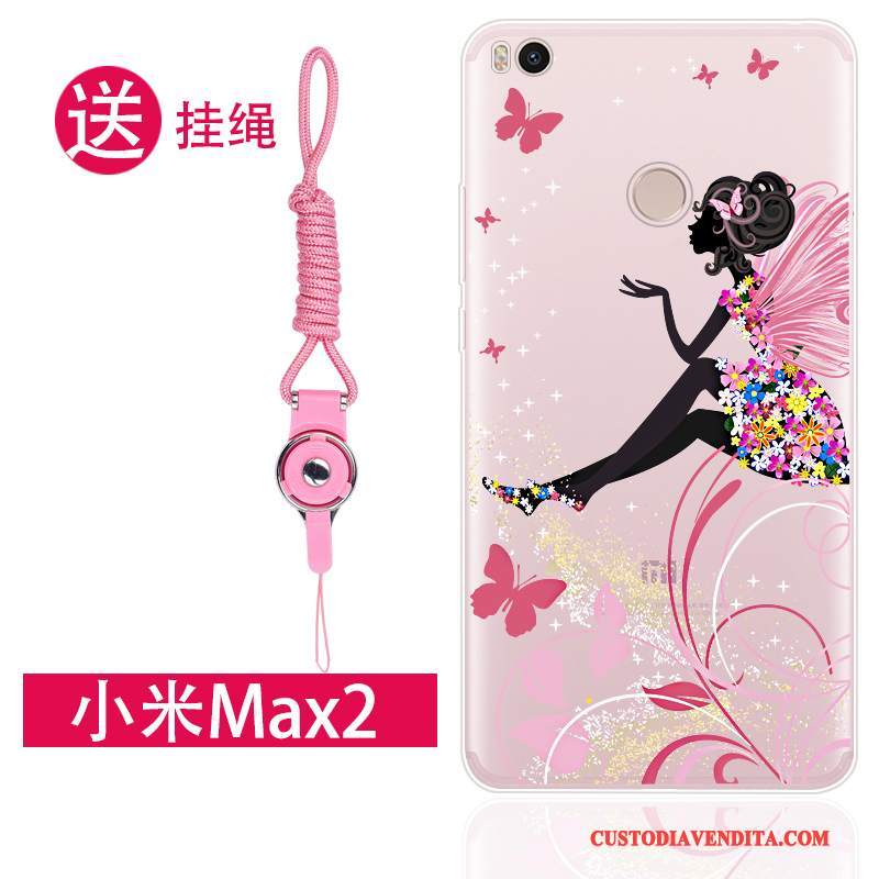 Custodia Mi Max 2 Creativo Tutto Incluso Ornamenti Appesi, Cover Mi Max 2 Silicone Anti-caduta Piccola