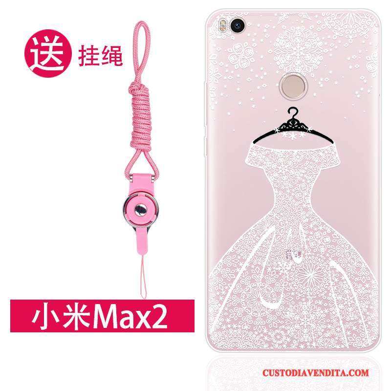 Custodia Mi Max 2 Creativo Tutto Incluso Ornamenti Appesi, Cover Mi Max 2 Silicone Anti-caduta Piccola