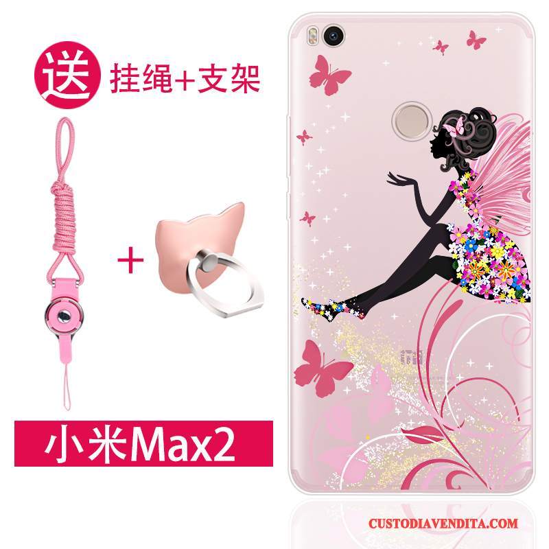 Custodia Mi Max 2 Creativo Tutto Incluso Ornamenti Appesi, Cover Mi Max 2 Silicone Anti-caduta Piccola