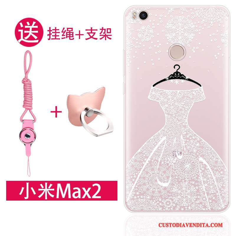 Custodia Mi Max 2 Creativo Tutto Incluso Ornamenti Appesi, Cover Mi Max 2 Silicone Anti-caduta Piccola