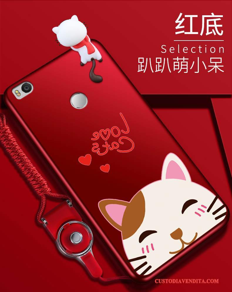 Custodia Mi Max 2 Protezione Rosso Piccola, Cover Mi Max 2 Creativo Tendenza Anti-caduta