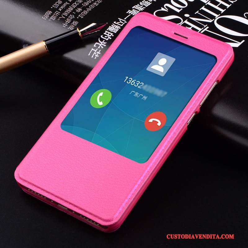 Custodia Mi Max 2 Protezione Telefono Rosa, Cover Mi Max 2 Folio Piccola Dormienza