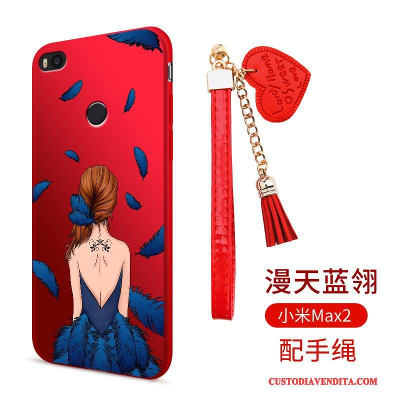 Custodia Mi Max 2 Silicone Anti-caduta Piccola, Cover Mi Max 2 Protezione Ornamenti Appesi Tendenza