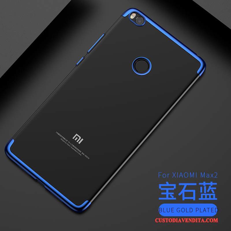 Custodia Mi Max 2 Silicone Di Personalità Blu, Cover Mi Max 2 Creativo Anti-caduta Sottile