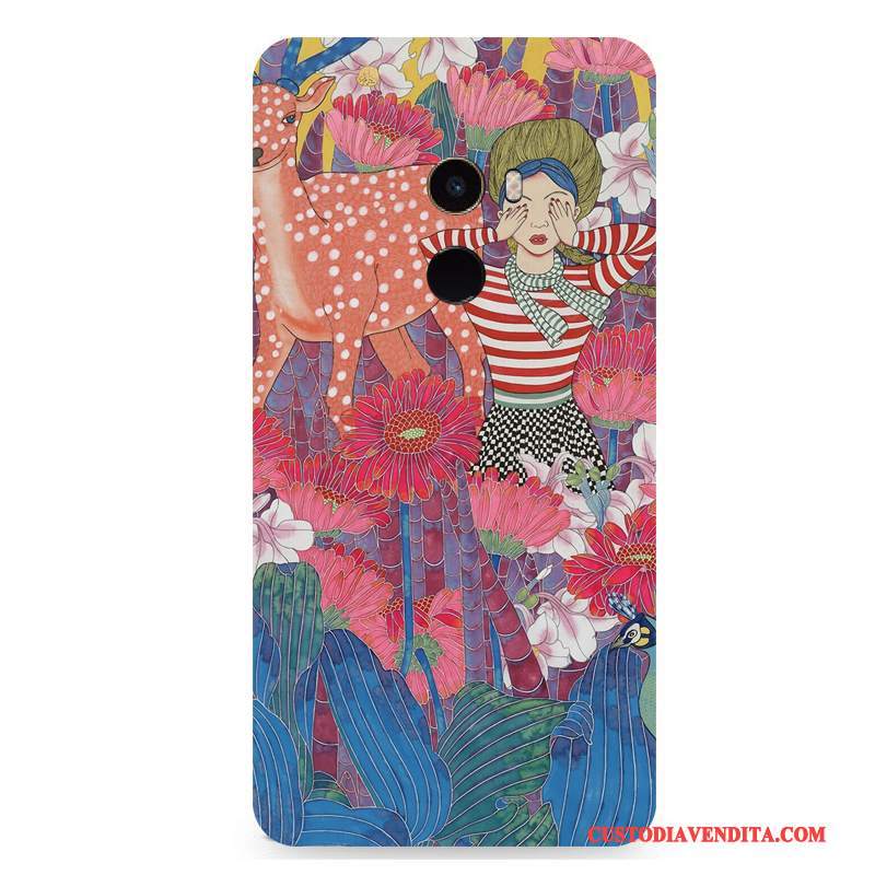 Custodia Mi Mix 2 Colore Vento Fiori, Cover Mi Mix 2 Protezione Coloretelefono