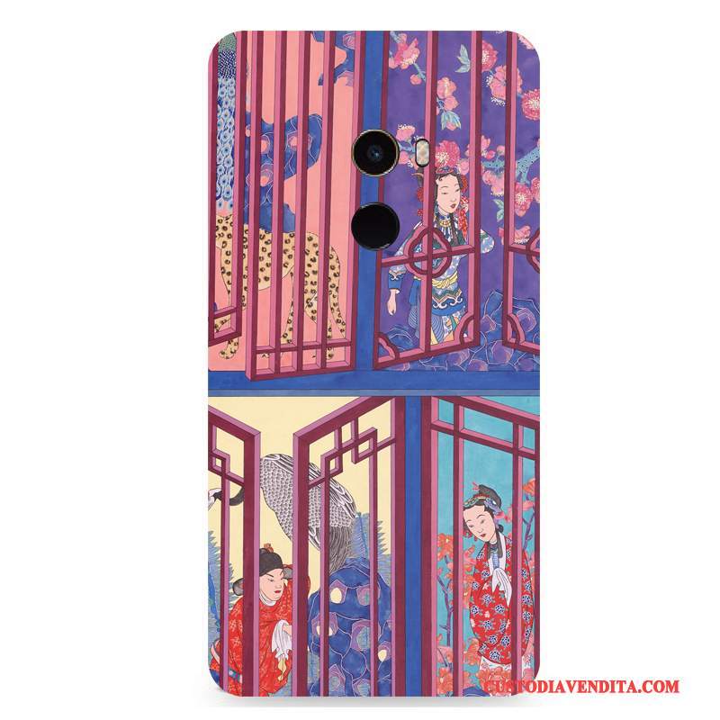 Custodia Mi Mix 2 Colore Vento Fiori, Cover Mi Mix 2 Protezione Coloretelefono