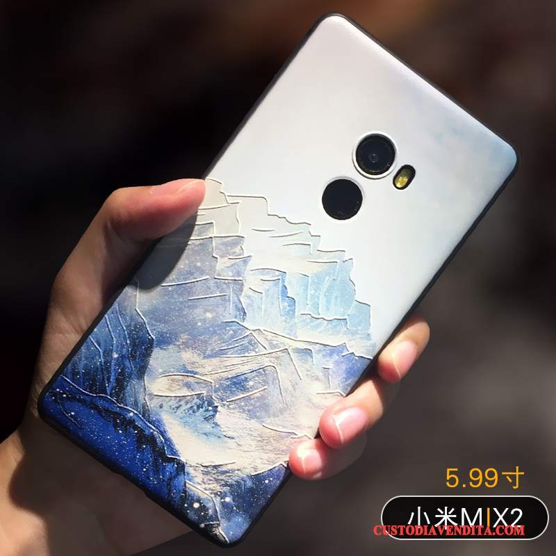 Custodia Mi Mix 2 Creativo Anti-cadutatelefono, Cover Mi Mix 2 Silicone Tutto Incluso Giallo