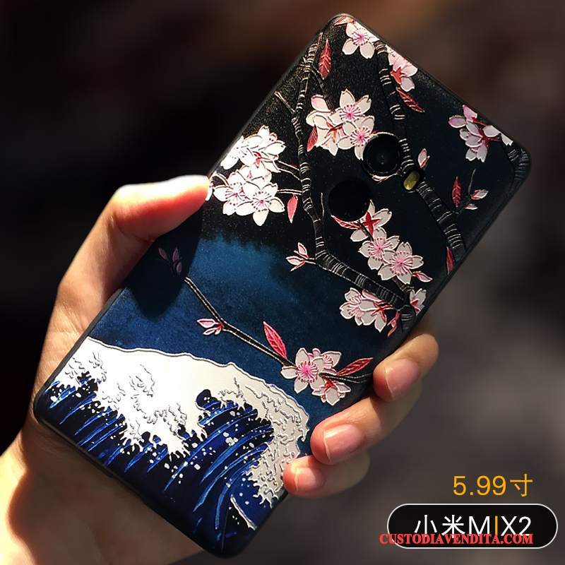 Custodia Mi Mix 2 Creativo Anti-cadutatelefono, Cover Mi Mix 2 Silicone Tutto Incluso Giallo