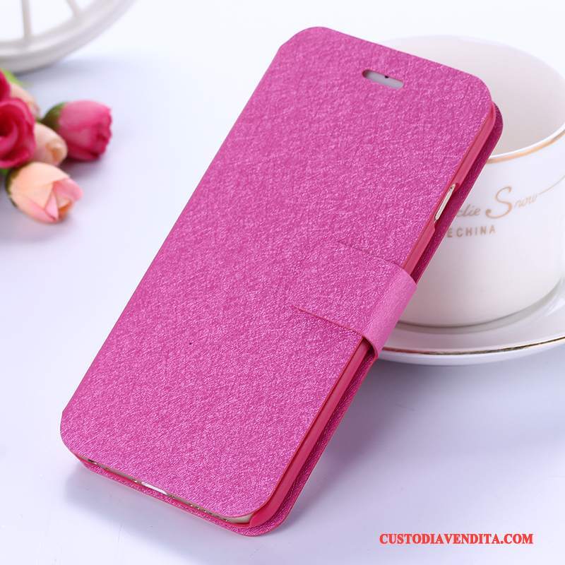 Custodia Mi Mix 2 Pelle Telefono Piccola, Cover Mi Mix 2 Folio Rosso