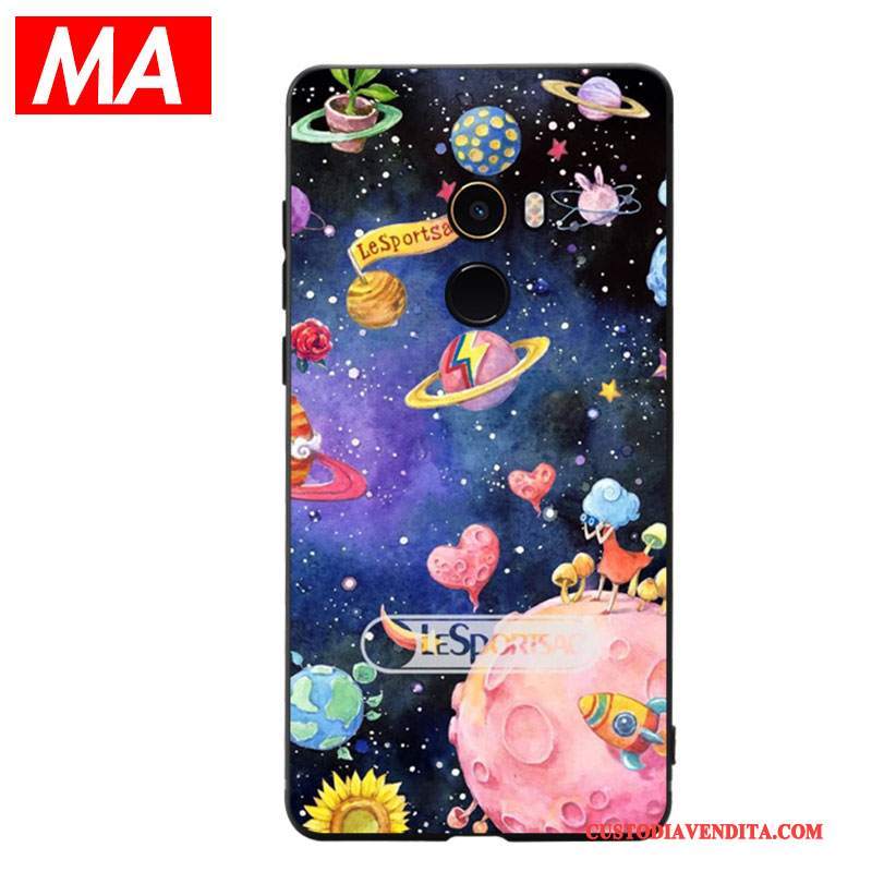 Custodia Mi Mix 2 Protezione Astratto Morbido, Cover Mi Mix 2 Colore Pittura Ad Oliotelefono