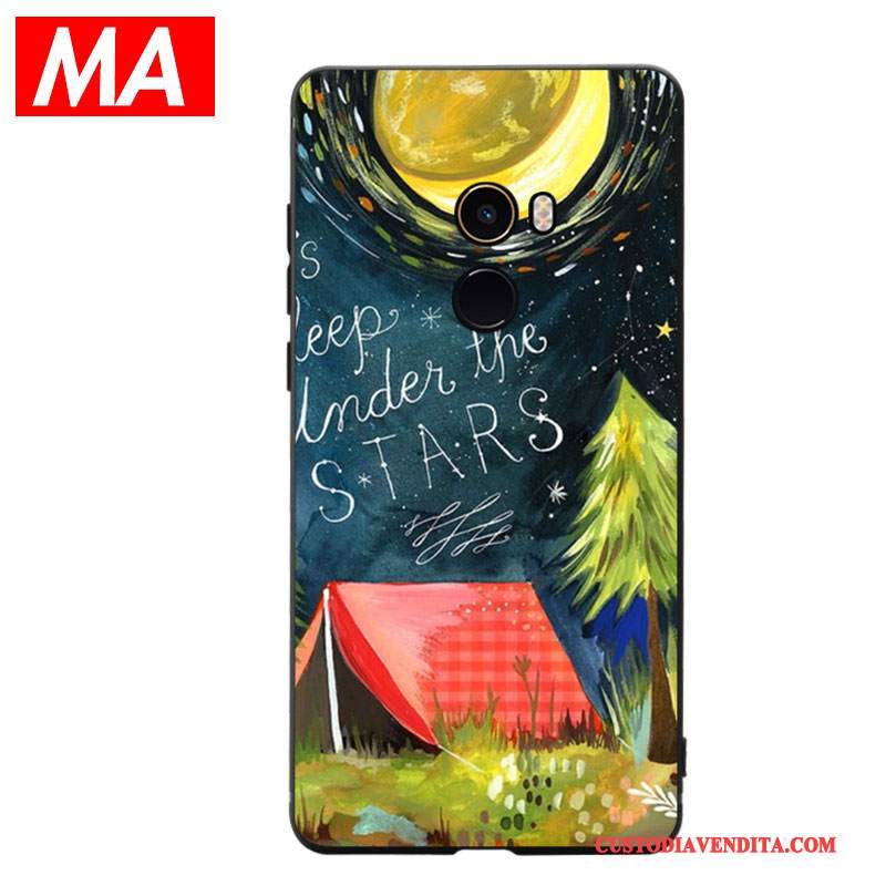 Custodia Mi Mix 2 Protezione Astratto Morbido, Cover Mi Mix 2 Colore Pittura Ad Oliotelefono