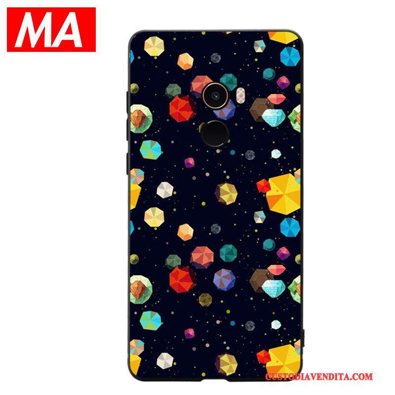 Custodia Mi Mix 2 Protezione Astratto Morbido, Cover Mi Mix 2 Colore Pittura Ad Oliotelefono