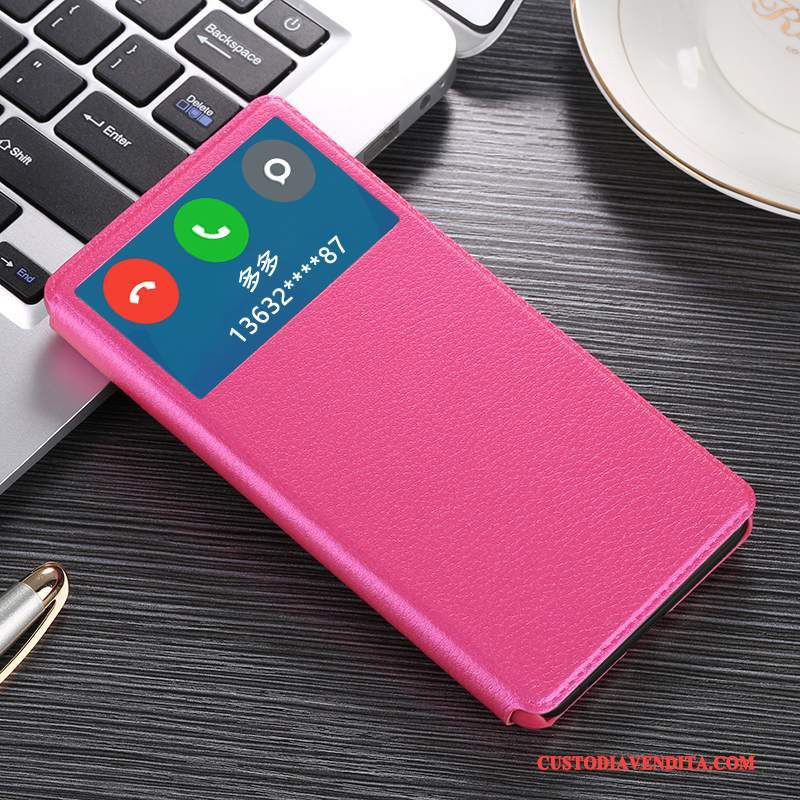 Custodia Mi Mix 2 Protezione Dormienza Rosa, Cover Mi Mix 2 Folio Piccolatelefono