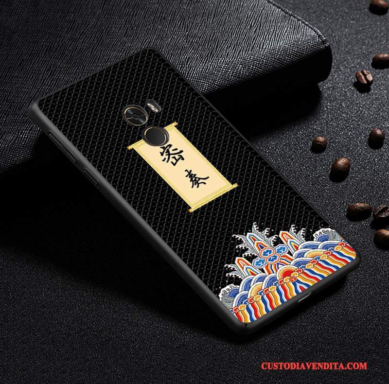 Custodia Mi Mix 2 Protezione Personalizza Piccola, Cover Mi Mix 2 Goffratura Tridimensionale Stile Cinese