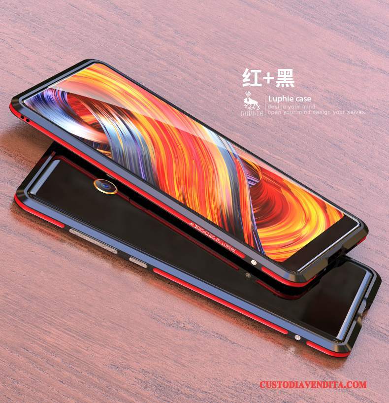 Custodia Mi Mix 2 Protezione Piccolatelefono, Cover Mi Mix 2 Metallo Coperchio Posteriore