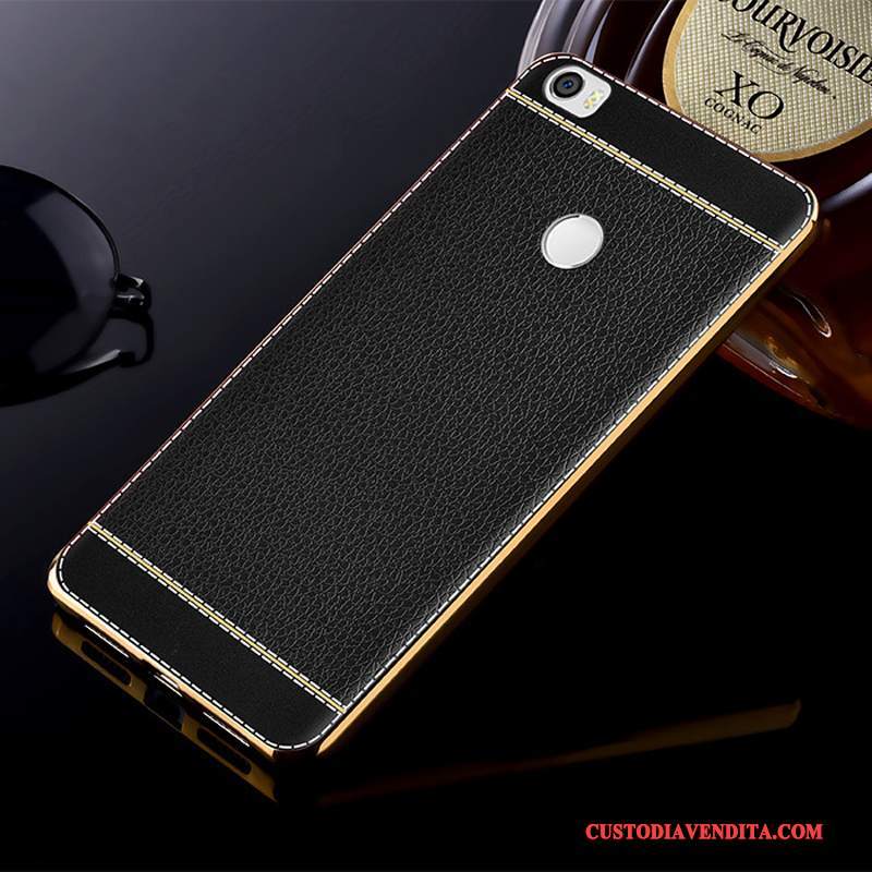 Custodia Mi Mix 2 Silicone Morbido Piccola, Cover Mi Mix 2 Pelle Arancione Anti-caduta