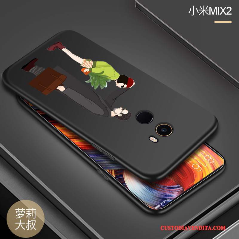 Custodia Mi Mix 2 Silicone Rosso Macchiati, Cover Mi Mix 2 Protezione Anti-caduta Morbido