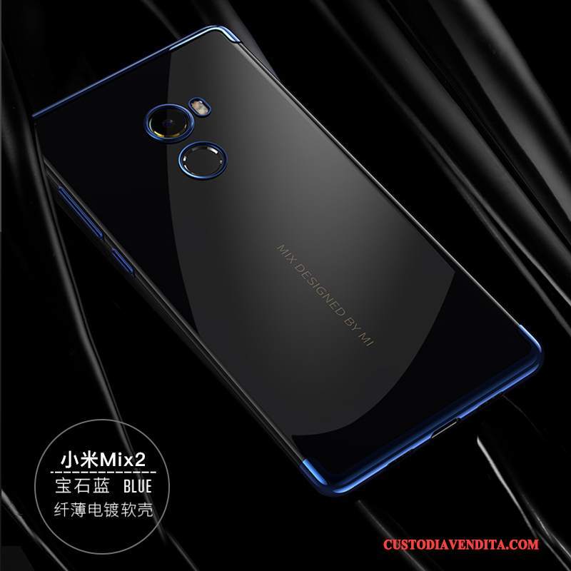 Custodia Mi Mix 2 Silicone Trasparente Anti-caduta, Cover Mi Mix 2 Protezione Telefono Tutto Incluso