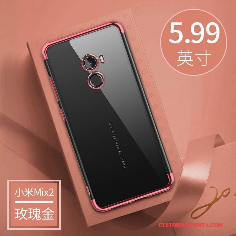 Custodia Mi Mix 2 Silicone Trasparente Sottile, Cover Mi Mix 2 Orotelefono