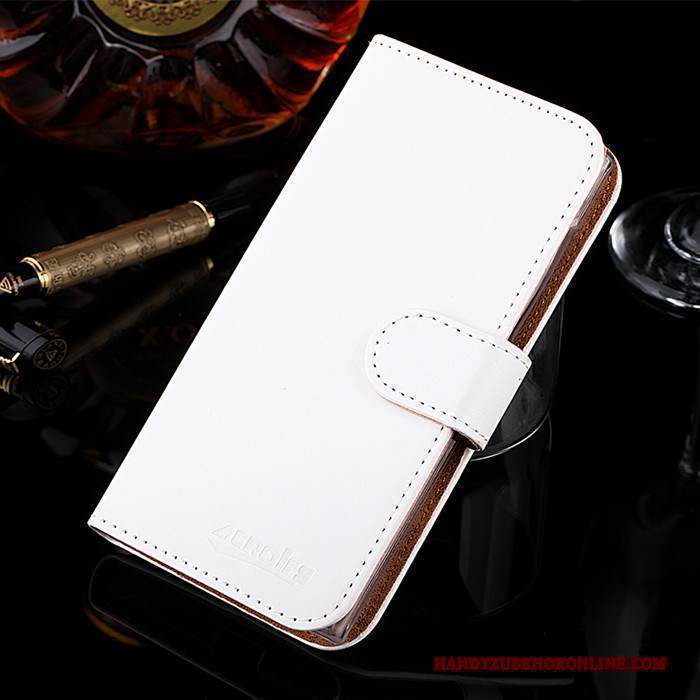 Custodia Mi Note 10 Pelle Bianco Trasparente, Cover Mi Note 10 Folio Piccola Morbido