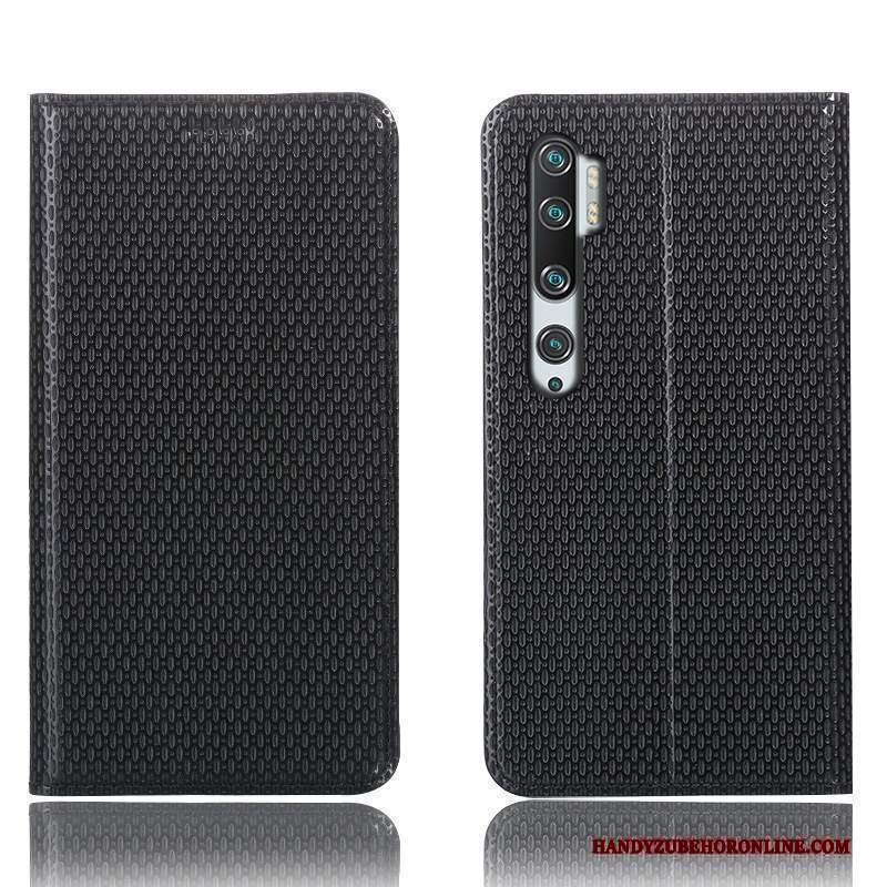 Custodia Mi Note 10 Pelle Piccola Modello, Cover Mi Note 10 Protezione Verdetelefono