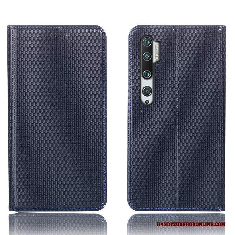 Custodia Mi Note 10 Pelle Piccola Modello, Cover Mi Note 10 Protezione Verdetelefono