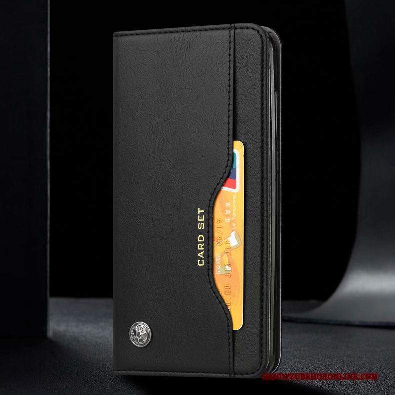 Custodia Mi Note 10 Pelle Tutto Incluso Nero, Cover Mi Note 10 Folio Affari Carta