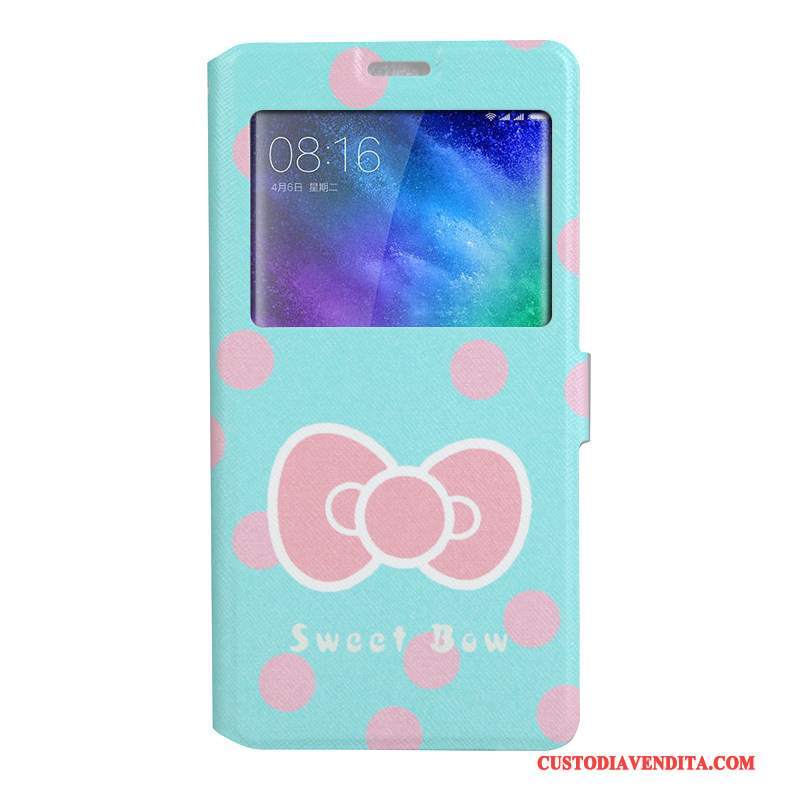 Custodia Mi Note 2 Cartone Animato Rosa Morbido, Cover Mi Note 2 Folio Tendenza Piccola