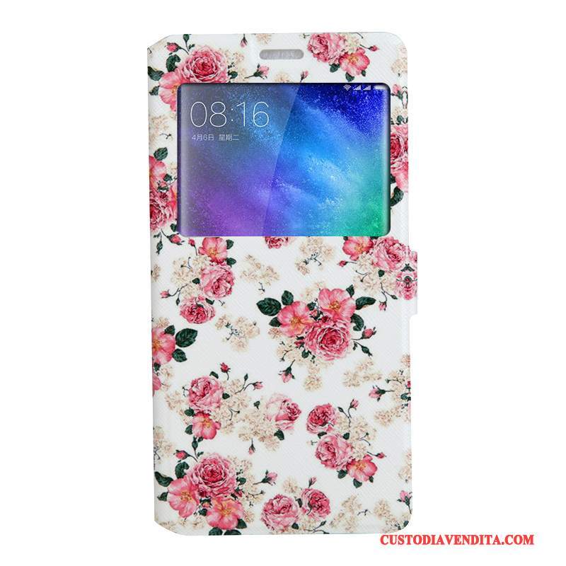 Custodia Mi Note 2 Cartone Animato Rosa Morbido, Cover Mi Note 2 Folio Tendenza Piccola