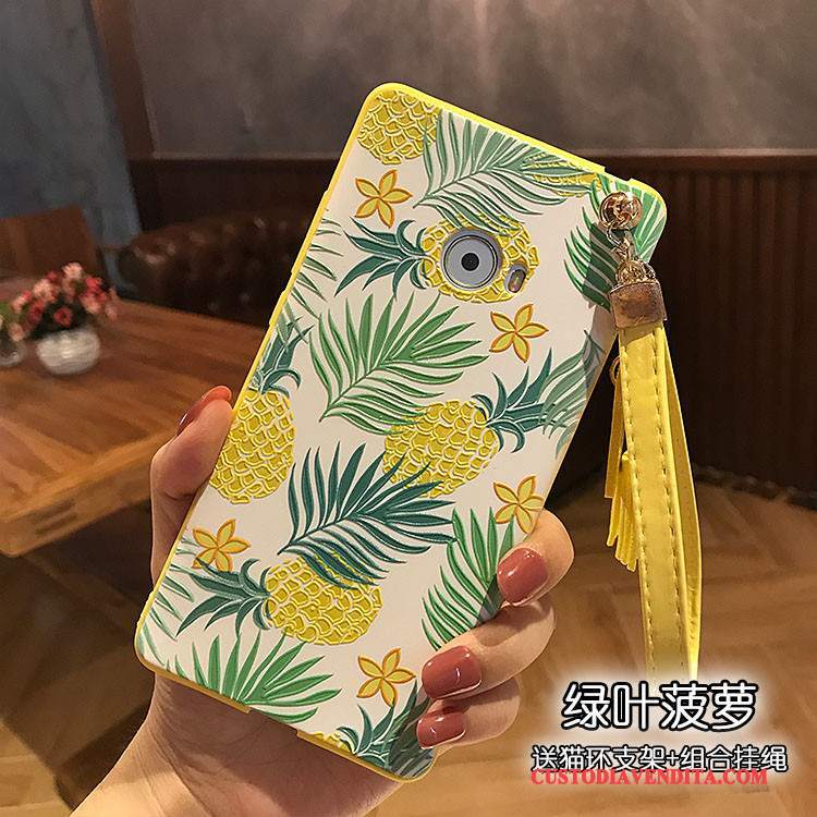 Custodia Mi Note 2 Goffratura Piccola Morbido, Cover Mi Note 2 Chiaro Giallo