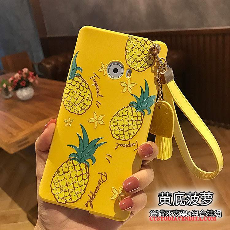 Custodia Mi Note 2 Goffratura Piccola Morbido, Cover Mi Note 2 Chiaro Giallo