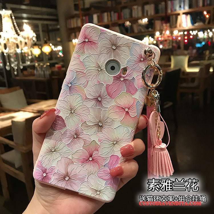 Custodia Mi Note 2 Goffratura Telefono Morbido, Cover Mi Note 2 Macchiati Rosa