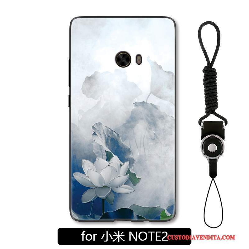 Custodia Mi Note 2 Protezione Fiori Arte, Cover Mi Note 2 Nerotelefono