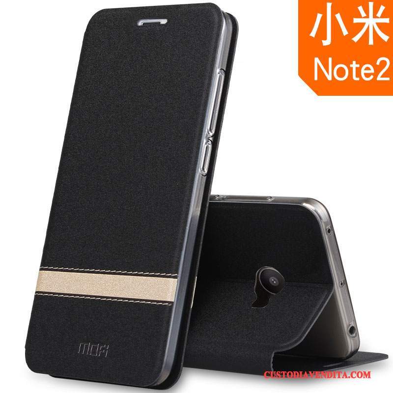 Custodia Mi Note 2 Protezione Tutto Incluso Blu Scuro, Cover Mi Note 2 Pelle Telefono Piccola