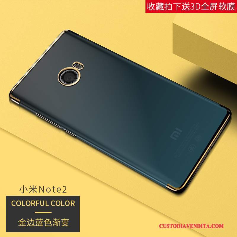 Custodia Mi Note 2 Silicone Anti-cadutatelefono, Cover Mi Note 2 Protezione Blu Tendenza