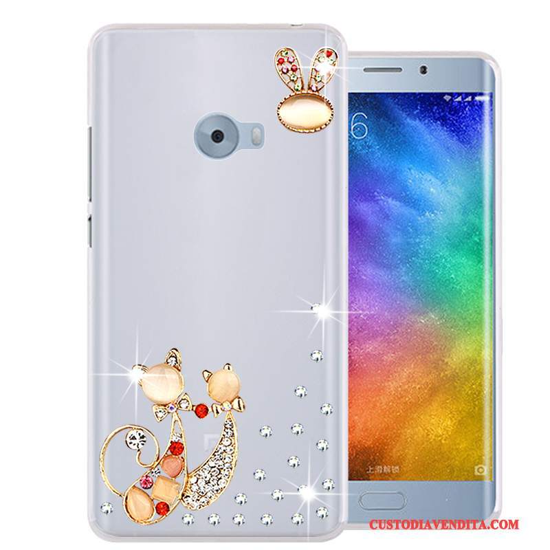 Custodia Mi Note 2 Silicone Morbido Tutto Incluso, Cover Mi Note 2 Strass Piccola Rosa