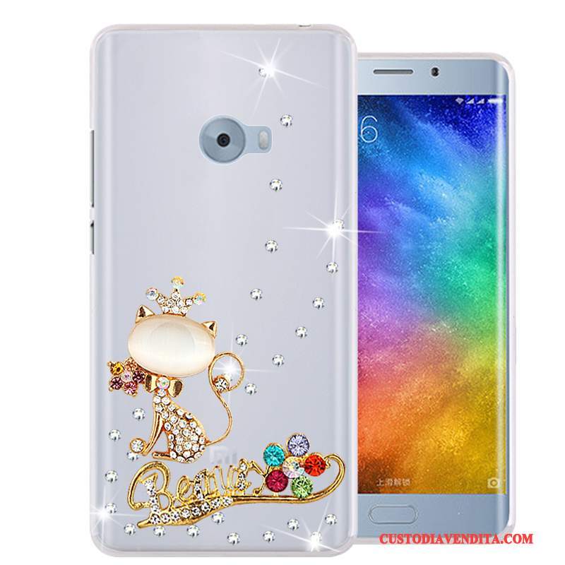 Custodia Mi Note 2 Silicone Morbido Tutto Incluso, Cover Mi Note 2 Strass Piccola Rosa