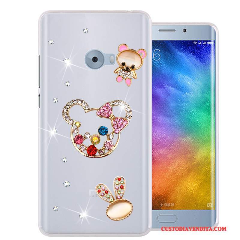 Custodia Mi Note 2 Silicone Morbido Tutto Incluso, Cover Mi Note 2 Strass Piccola Rosa