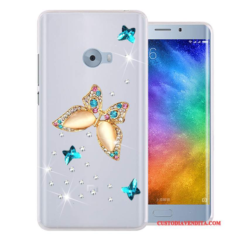 Custodia Mi Note 2 Silicone Morbido Tutto Incluso, Cover Mi Note 2 Strass Piccola Rosa