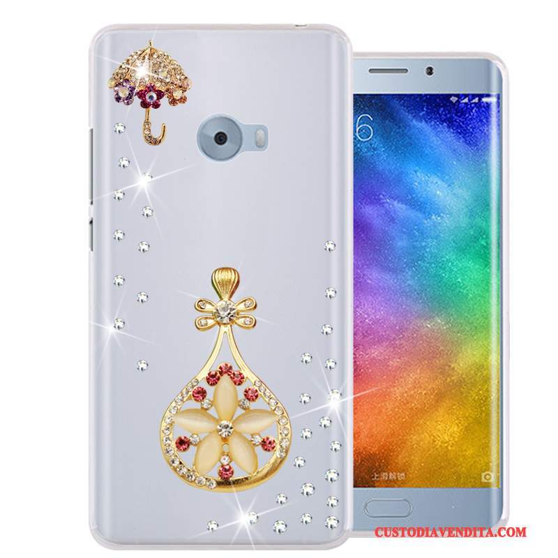 Custodia Mi Note 2 Silicone Morbido Tutto Incluso, Cover Mi Note 2 Strass Piccola Rosa