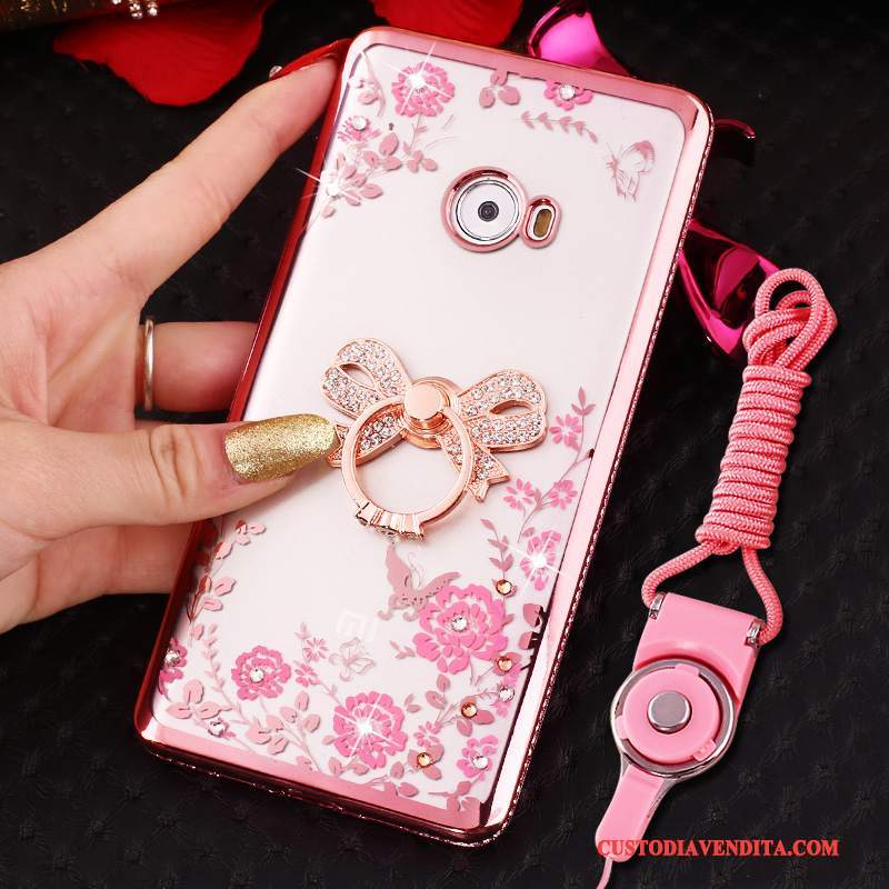 Custodia Mi Note 2 Silicone Telefono Oro Rosa, Cover Mi Note 2 Protezione Ring Morbido