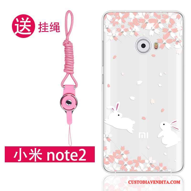 Custodia Mi Note 2 Strass Ornamenti Appesi Piccola, Cover Mi Note 2 Protezione Telefono Rosa