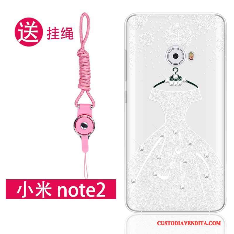 Custodia Mi Note 2 Strass Ornamenti Appesi Piccola, Cover Mi Note 2 Protezione Telefono Rosa