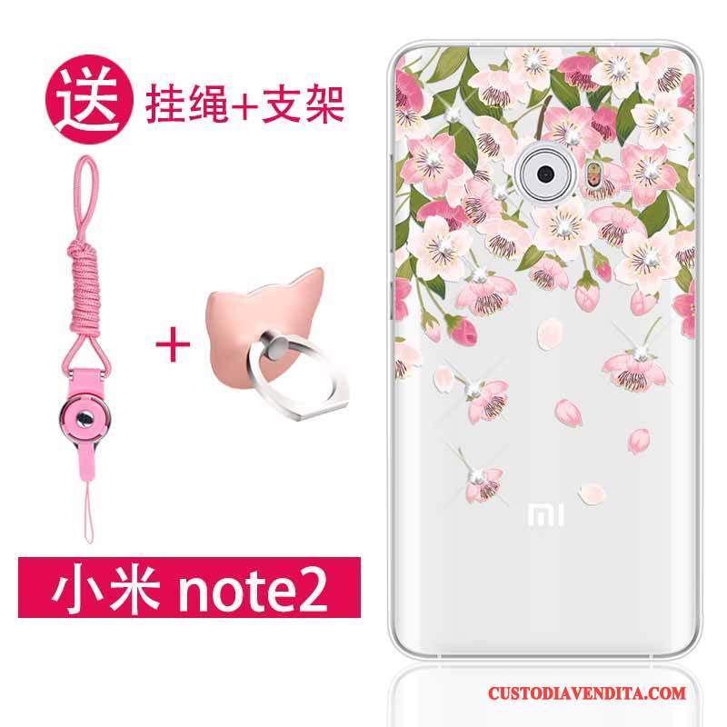 Custodia Mi Note 2 Strass Ornamenti Appesi Piccola, Cover Mi Note 2 Protezione Telefono Rosa