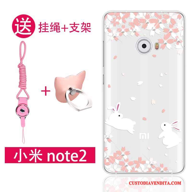 Custodia Mi Note 2 Strass Ornamenti Appesi Piccola, Cover Mi Note 2 Protezione Telefono Rosa