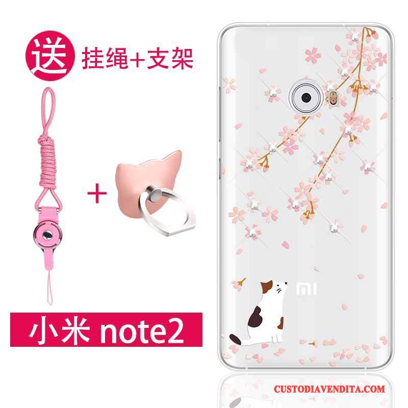 Custodia Mi Note 2 Strass Ornamenti Appesi Piccola, Cover Mi Note 2 Protezione Telefono Rosa