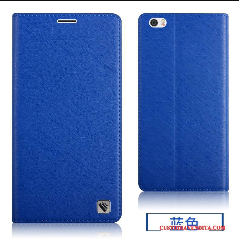 Custodia Mi Note Pelle Blu Tutto Incluso, Cover Mi Note Silicone Telefono Morbido